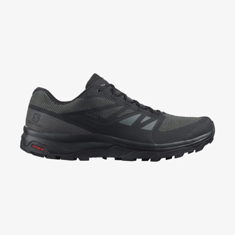 Tenis Senderismo Salomon Outline Anchos GTX Hombre Negros | MX ATPU465
